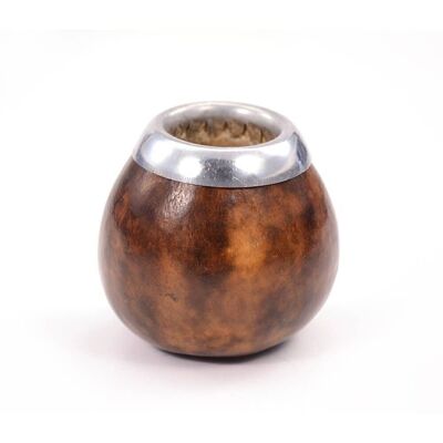 Calabash for Mate Tea - assorted colors - Red Leather