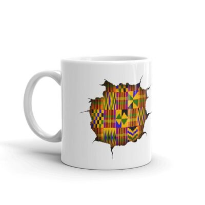 Taza "Corazón de tela - Kente"