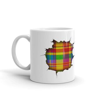 Mug "Coeur de tissu - Madras" 2