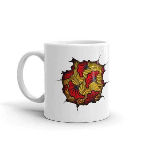 Mug "Coeur de tissu - Wax Hibiscus"