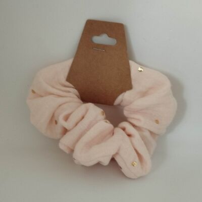 Scrunchie rosa doppia garza