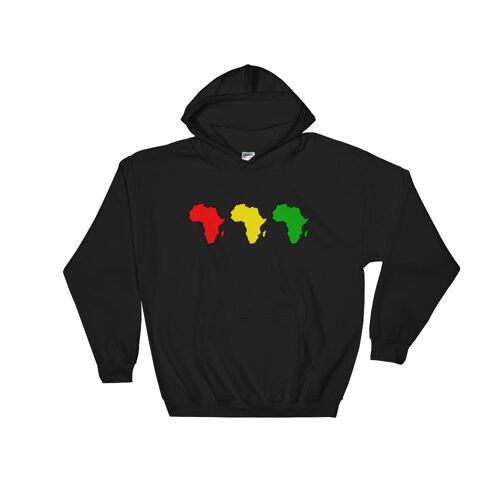 Sweatshirt capuche "Afrique Rouge-Jaune-Vert"