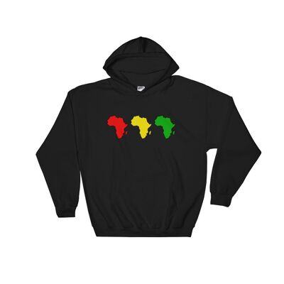 Kapuzenpullover „Afrika Rot-Gelb-Grün“