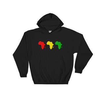 Sweatshirt capuche "Afrique Rouge-Jaune-Vert" 1