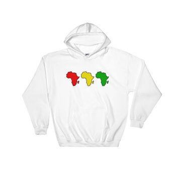 Sweatshirt capuche "Afrique Rouge-Jaune-Vert" 2