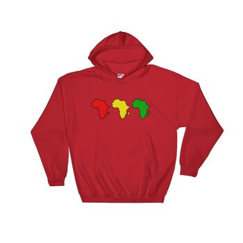 Sweatshirt capuche "Afrique Rouge-Jaune-Vert" 4