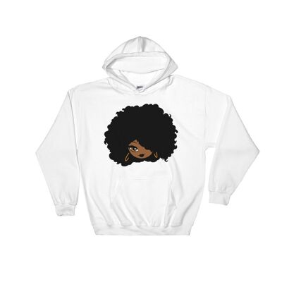 Sudadera con capucha "Caricatura de niña afro"