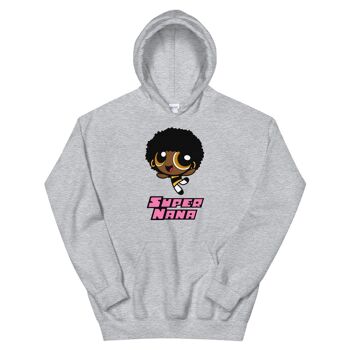 Sweatshirt capuche "Afro Super Nana" 3