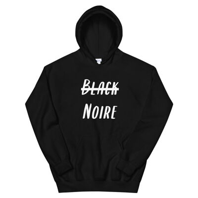 Hooded sweatshirt "Black, not black"