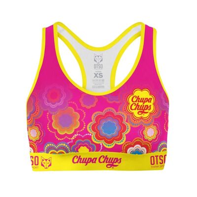 Top Deportivo Mujer Chupa Chups Floral Pink (Outlet)