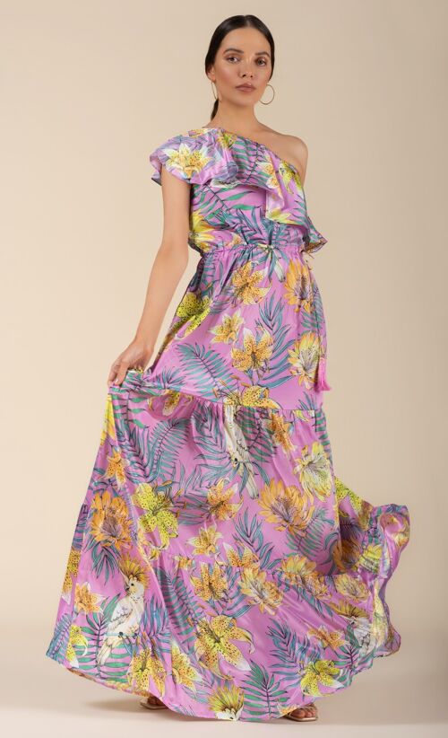 Carmen Maxi Beach Dress Tropical