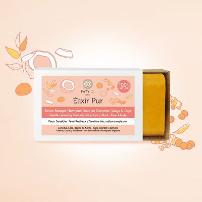 Soap - Gentle Cleansing Mask with Turmeric - Face & Body - Sensitive Skin & Radiant Complexion