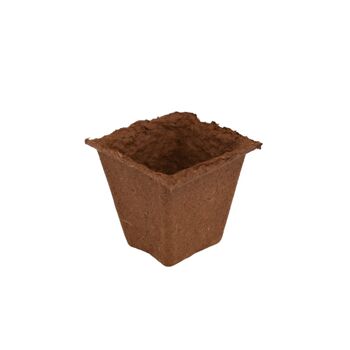 Nutley's 6cm Square Biodegradable & Organic Wood Fiber Plant Pots - 600 1