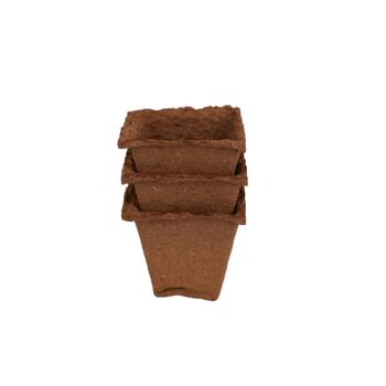 Nutley's 6cm Square Biodegradable & Organic Wood Fiber Plant Pots - 600 4