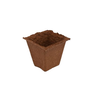 Nutley's Pots de plantes carrés biodégradables et en fibre de bois organique de 6 cm - 700