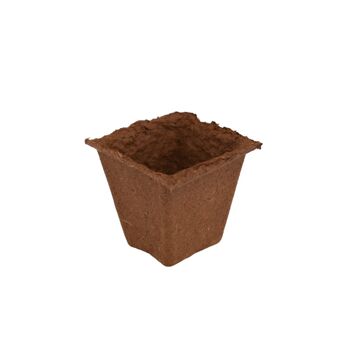 Nutley's Pots de plantes carrés biodégradables et en fibre de bois organique de 6 cm - 800 1