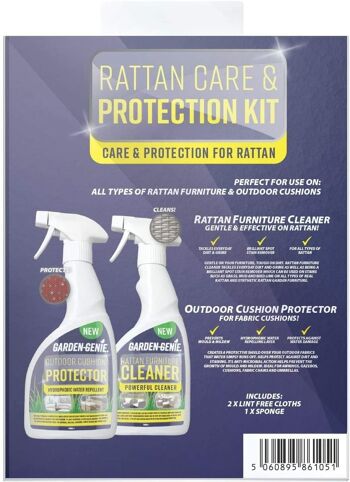 Kit de nettoyage pour l'entretien et la protection des meubles en rotin 3