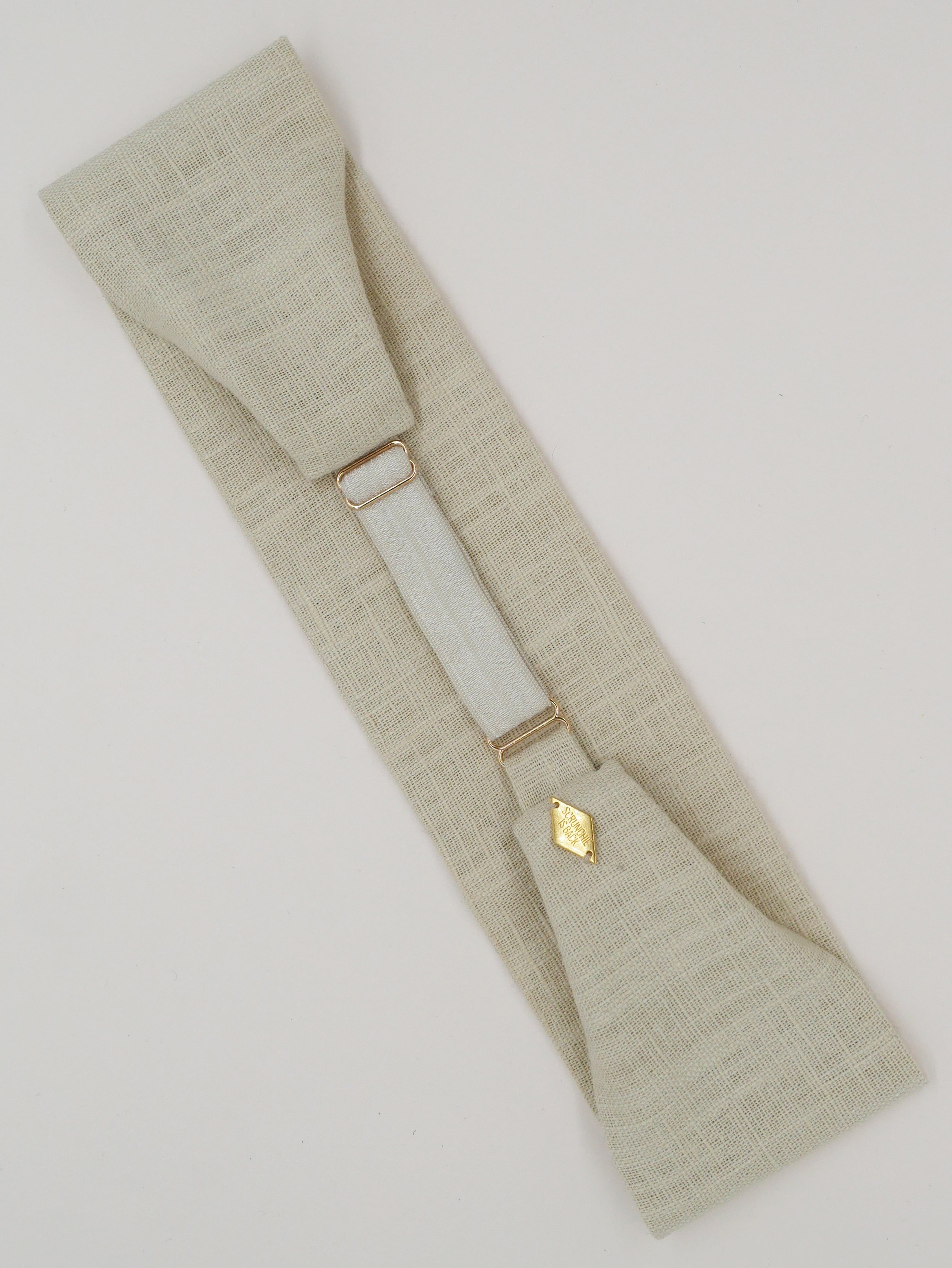 Verstellbares Stirnband aus Leinen