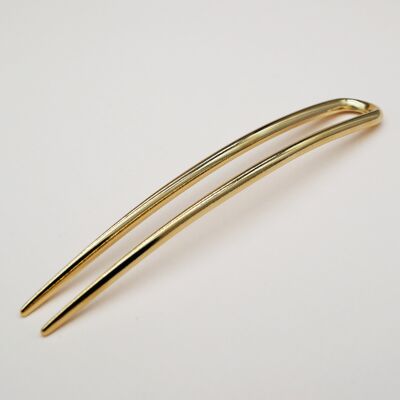 Großer minimalistischer goldener Brötchenaufsatz – Dafné (10 cm)