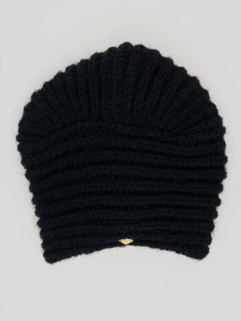 Turban en mohair noir - Bianca 3