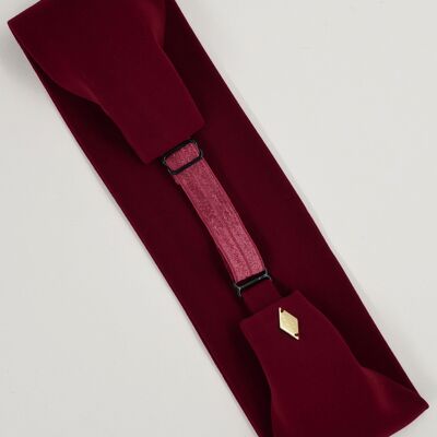 Classic adjustable headband - Bordeaux