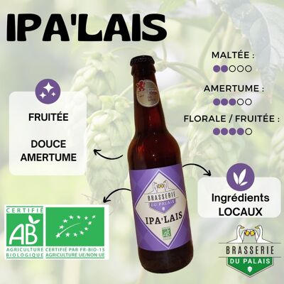 Bière IPA'LAIS, Bière India Pale Ale Bio