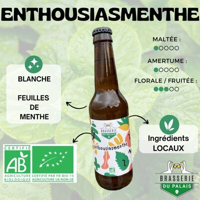Enthusiastic mint beer