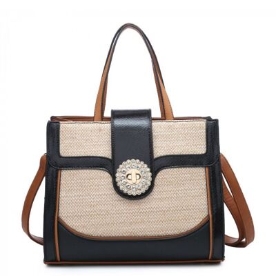 Fashion Women's  Tote Crossbody PU leather Adjustable long strap  Handbag- LM8299