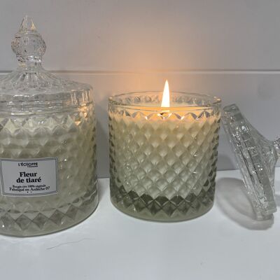 SCENTED CANDLE FLEUR DE TIARE BONBONNIERE 200 G OF 100% VEGETABLE SOYA WAX