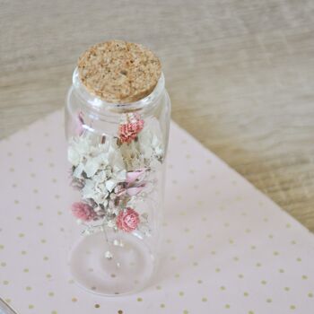 Bottle of mini dried flower bouquet 3