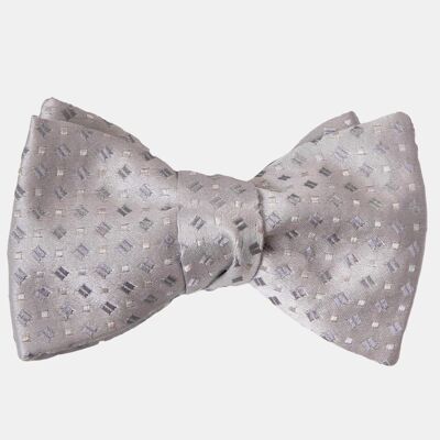 Bellini - Silk Bow Tie - Silver