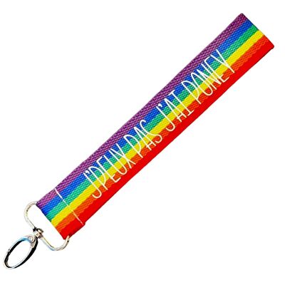 Key ring, I can't I have a pony, rainbow boy