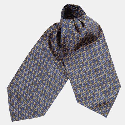 Derby - Silk Ascot Cravat Tie - Navy