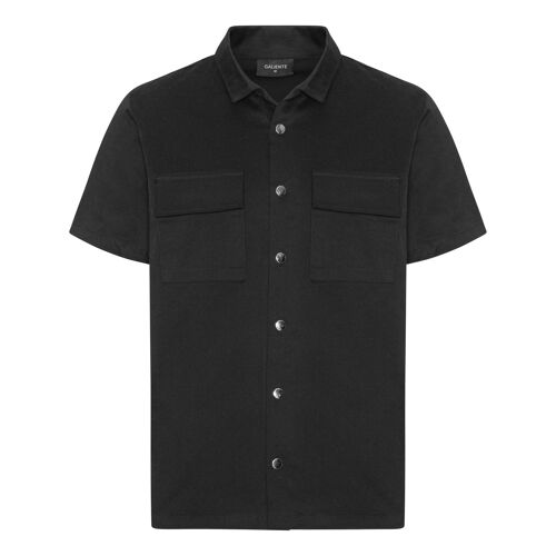Black short sleeved cargo shirt
