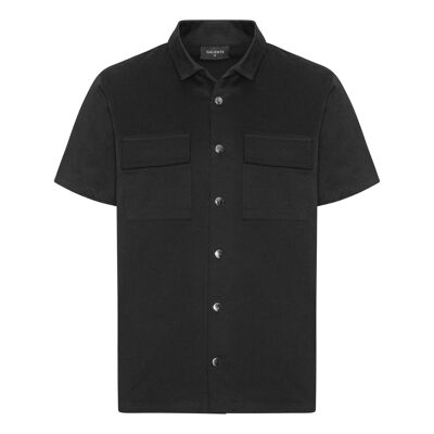 Black short sleeved cargo shirt