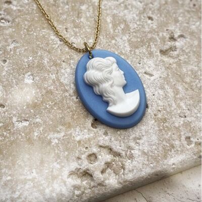 Marquise cameo necklace