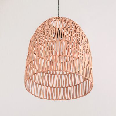 lampada in rattan | Paralume MALUKA lampada da soffitto plafoniera intrecciata a mano con fibre naturali (2 dimensioni)