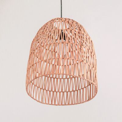 Rattan Lampe | Lampenschirm MALUKA Zimmerlampe Deckenleuchte Handgewoben aus Naturfasern (2 Größen)