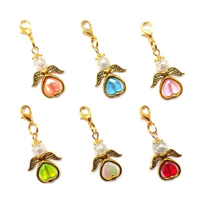 Guardian Angel "Valentina" Key Rings, Set of 6, Gold-Tone