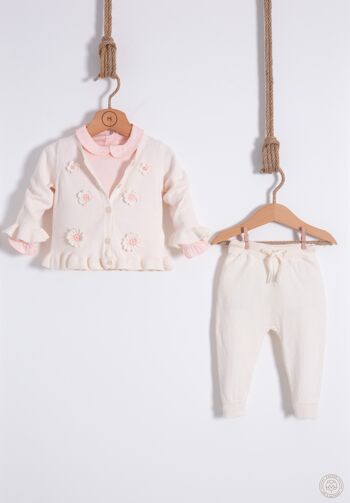 Lot de 100 % coton tricoté moderne pour bébé, motif floral. 2