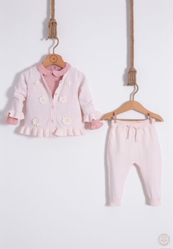 Lot de 100 % coton tricoté moderne pour bébé, motif floral. 3