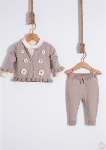 Lot de 100 % coton tricoté moderne pour bébé, motif floral. 4