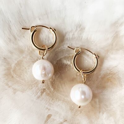 Siviglia - Orecchini a cerchio con ciondoli di perle Coppia di orecchini