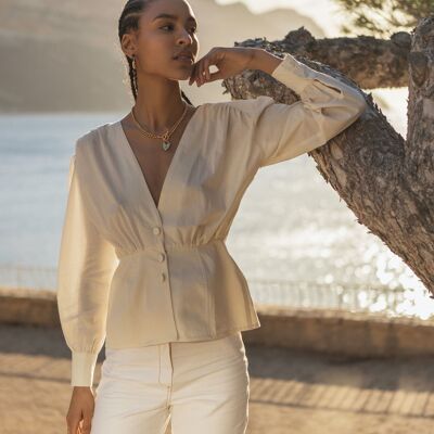 Cassis ivory blouse