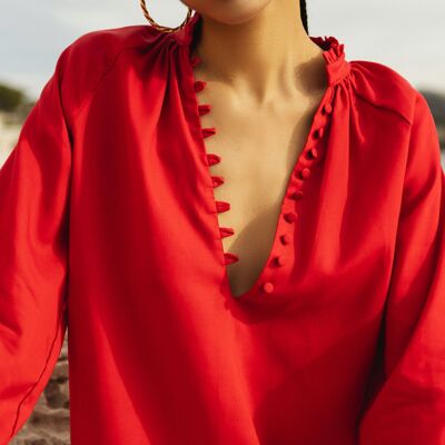Red Paros blouse
