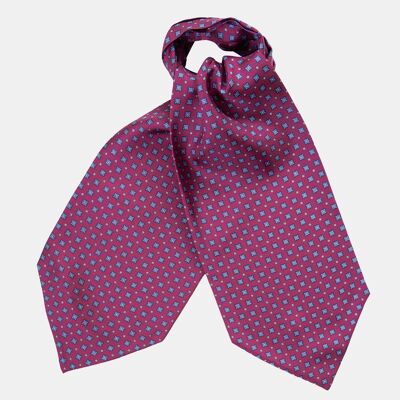 Ostuni - Silk Ascot Cravat Tie - Magenta