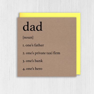 Kraft birthday card: Definition of dad