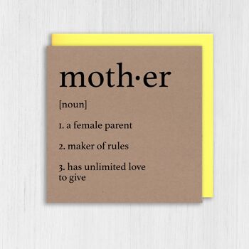 Carte anniversaire/fête des mères Kraft : définition de la mère