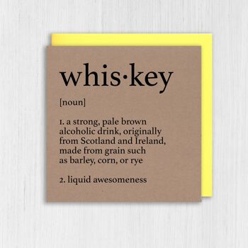 Carte d'anniversaire Kraft : définition du dictionnaire du whisky