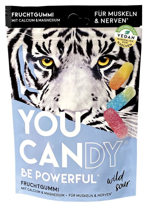 BE POWERFUL - VEGAN VITAMIN GUMMIES with 100% daily requirement of calcium & magnesium for muscles & nerves